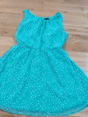 GAP Teal Polka Dot Casual Dress